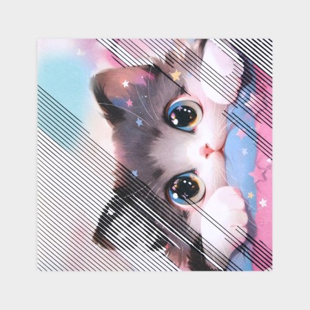 Antistress coloring on the stripes "mischievous kittens", 21 x 21 cm-2