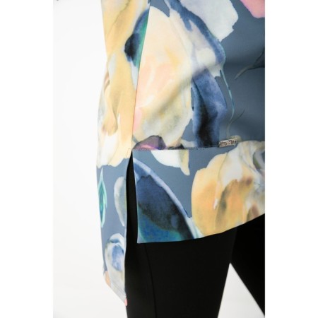 Female blouse, size 46, gray, beige color-2