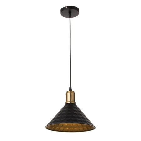 Bayerlux lamp "Cheka" E27 40W black-gold 24x24x17-117 cm