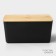 Storage container with lid laconicism lid, 31.5 × 22 × 15 cm, black color
