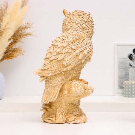 Figure "Filin on the stump is large" beige, 40x15x15cm-2