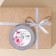 A satin tape, gift packaging, “for you”, gray, 1 cm x 22.5 m