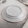 Montreal plate, d = 17.5 cm, white color with gold tap