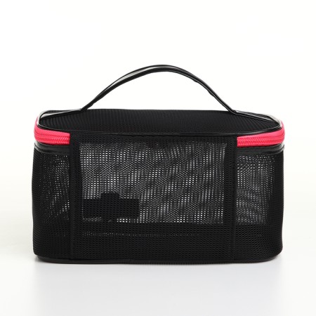 Cosmetic bag grid, 21*14*12, lightning department, black-1