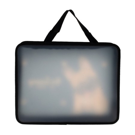 Folder with A4 handles, 330 x 260 x 75 mm, plastic, handle, calligrata "bulldog"-3