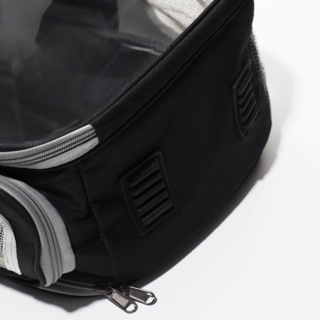 Backpack for carrying animals, laying out, 33 x 28 x 42 cm, black/transparent-4