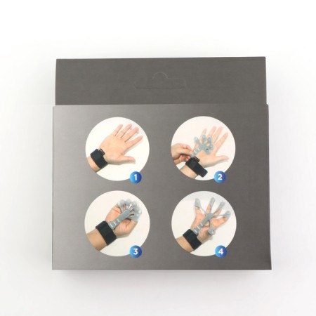 Massage for the development of hands and fingers, with a cuff, 8 × 14 × 2.8 cm, color gray color-9