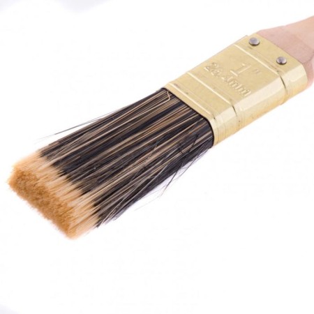 Brush flat MTX 83216, Golden, artificial bristles, wooden pen, 1 "-1