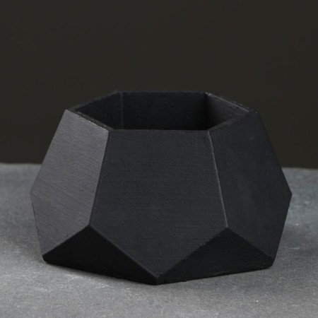 Kashpo hexagon 13 x 7.5 cm black-2