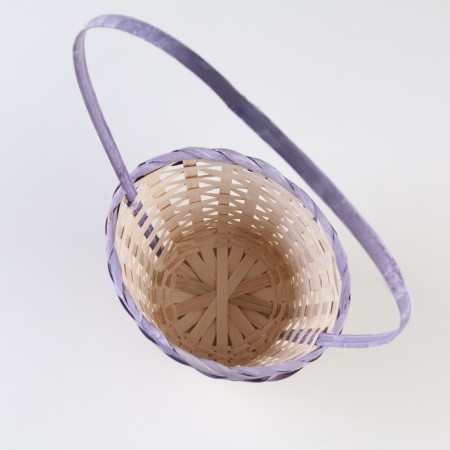 Wicker basket, d18x15/50, purple, bamboo-3