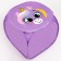 A basket for storing toe with a unicoriferous lid, 42 x 42 x 42 cm, purple
