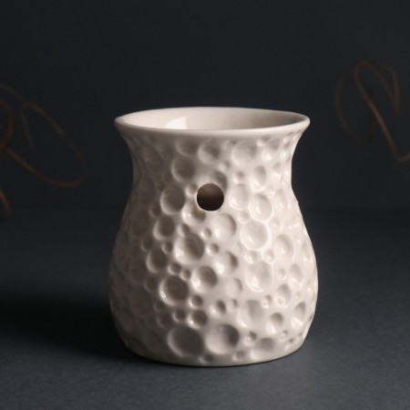 Aroma lamp ceramics "bubbles" white 8.5x8.5x9.5 cm