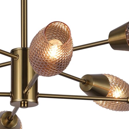 Lamp on the rod 8x60W E14, size 92.5x92.5x47 cm-4