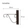 Kashpo bracket, 30 cm, metal, "rod"