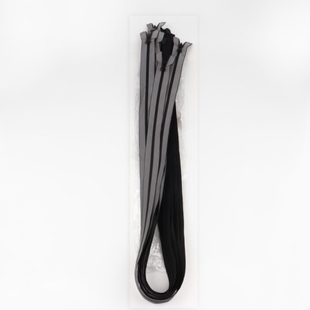 Lightning "Spiral", No. 5, detachable, waterproof, reflective, automatic lock, 90 cm, gray color gray-2