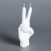 Figure candle "Hand-Peace", 10x4 cm, white