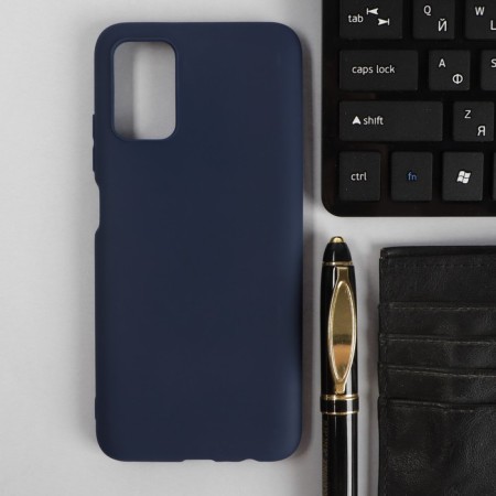 Pero cover for Samsung A03S, silicone, blue