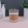 SHINE STORACTION ORGANIZER, with a lid, 8.5 × 8.5 × 11.2 cm, the color is transparent/golden