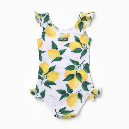 Children's swimsuit KAFTAN "Lemons", height 134-140 cm, white-9