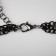Beads "Elegance of pearls" 3 threads, golden white color in ferrous metal, 90cm