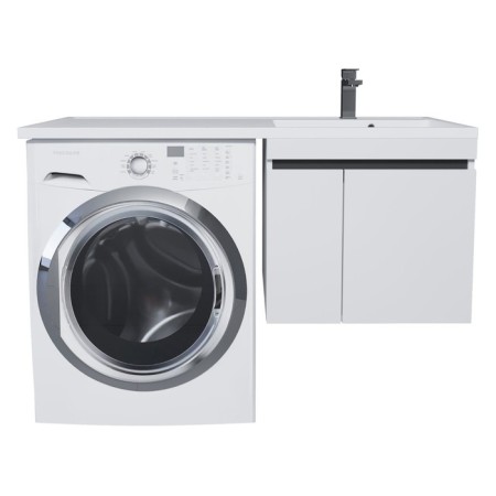 Tumbling for the washing machine Uperwood Magenta, 50 cm, suspended, white/graphite, with doors-10