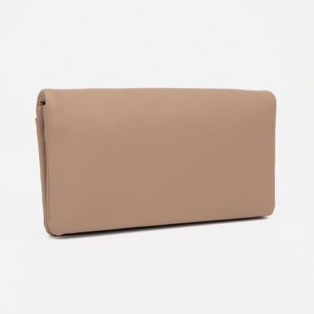Women's wallet on magnets, beige color-1