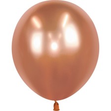 Шар латексный 10", хром, 50 шт., розовое золото