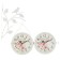 Watching double-sided watches, on the suspension "Bird on a branch", D-23 cm, white