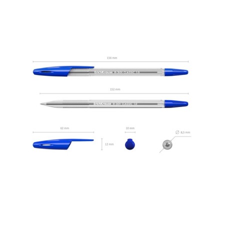 Ballpoint handle Erichkrause R-301 Classic Stick, Node 1.0 mm, bluebells, Blue Line length 2000 meters, barcode on the handle-4