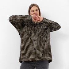 Female shirt, beige color/black, size 50