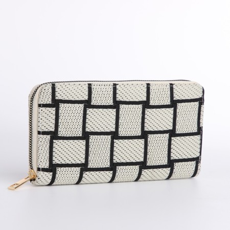Women's wallet with lightning, white color