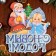 Figure poster "Happy New Year!" Snow Maiden, Santa Claus, 43 x 36 cm
