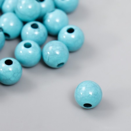 Beads for creativity plastic "imitation of turquoise" d = 1 cm set 20 g-1