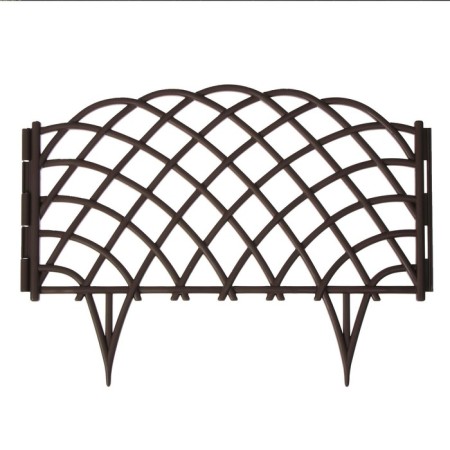 Decorative fence, 34 × 270 cm, 6 sections, plastic, brown, “diadem”-7