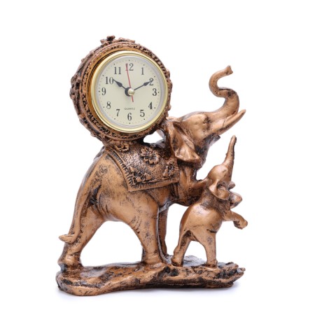 Table watches "Fireplaces. Elephant and Elephant", discrete move, 17 x 21 cm, d-5.5 cm-2