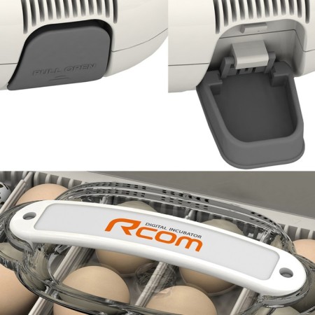 Incubator, 50 eggs, automatic coup, 120 V, with ovoscope, rcom-4