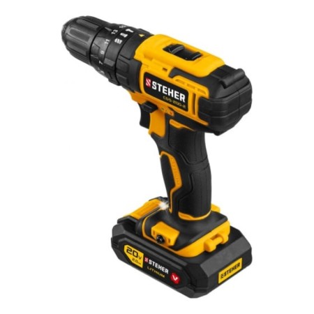 Drill screwdriver shock Steher CDS-200-2, 350-1350 rpm, 2 AKBX2 Ach, 2 speed, 40 nm-1