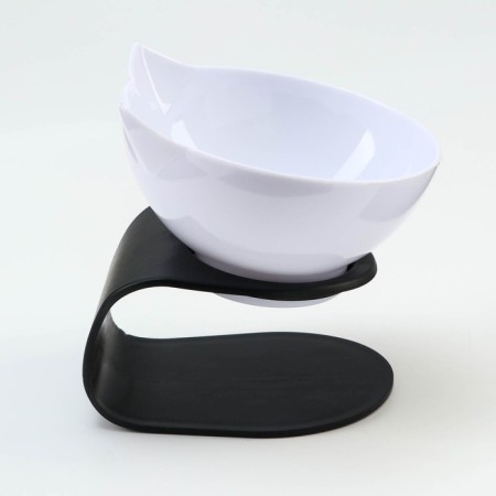 White bowl on a black stand 13 x 13 x 13.5 cm-1