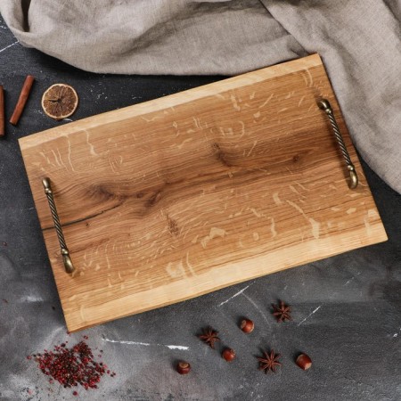 Wooden countertop from slab, 50x30 cm, array of oak-5