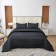 Kit: bedspread, pillowcase, size 240x260 cm, 50x70 cm - 2 pcs, black color