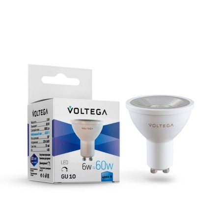Voltega 7109, 6W, 5x5x5.6 cm, GU10, 600LM, 4000K, matte color
