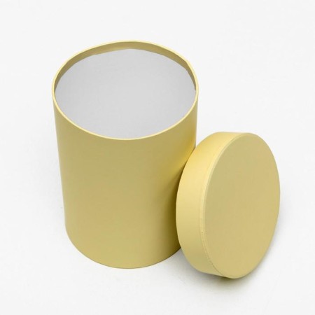 Set of round boxes 4 in 1 23 x 23 x 25 - 15 x 15 x 20 cm beige-2
