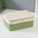 Casket to the leatherette for jewelry "Bow" white-green 17x23.5x10 cm