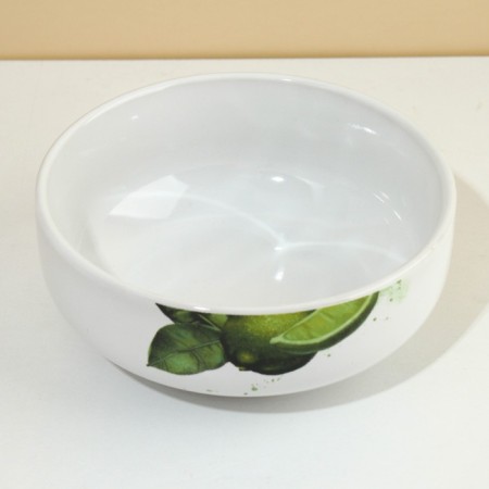 Deep plate ceramic "juicy lime", 14.5 cm, 550 ml, white color-2