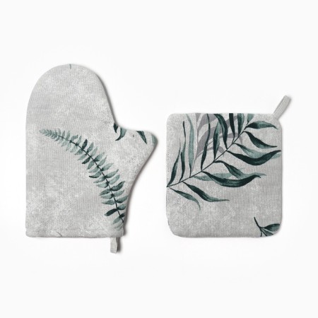 Set of kitchen. Dolyana Tropics: mittens 20x27 cm, take 19x19 cm, 100% HL, 164 g/m2-1