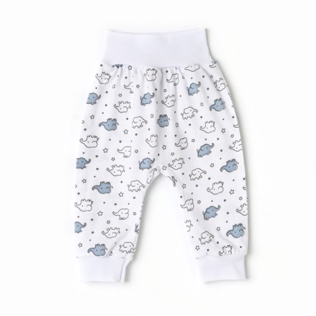 Children's sliders "Antoshka", white color/elephants, height 62