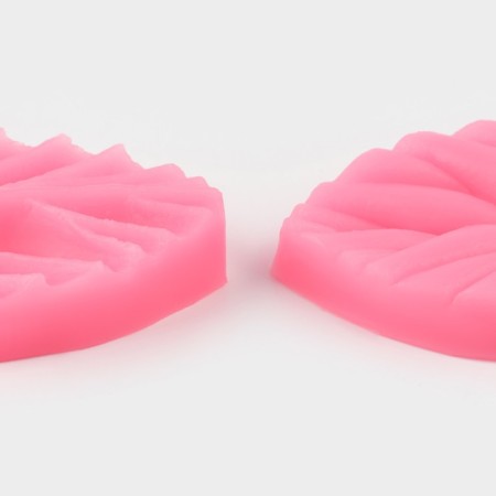 Mold "Cherry Leaf", silicone, 2 parts 7.5 × 5.5 cm, color mix-3