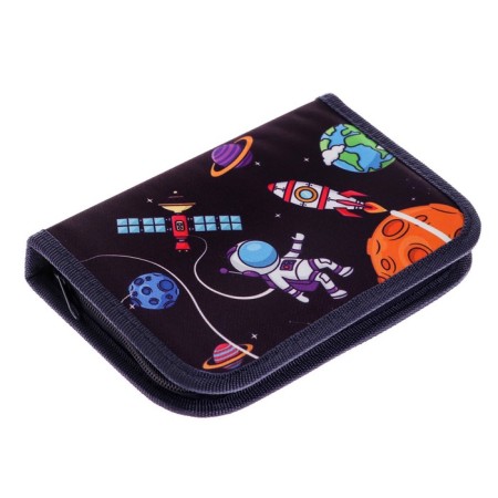 School "Cosmos", 13 x 19.5 cm, with lightning, 1 section, with filling, fabric-1