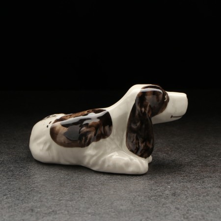 Porcelain figurine "Russian Spaniel", 5x9 cm, lies-2