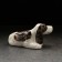 Porcelain figurine "Russian Spaniel", 5x9 cm, lies